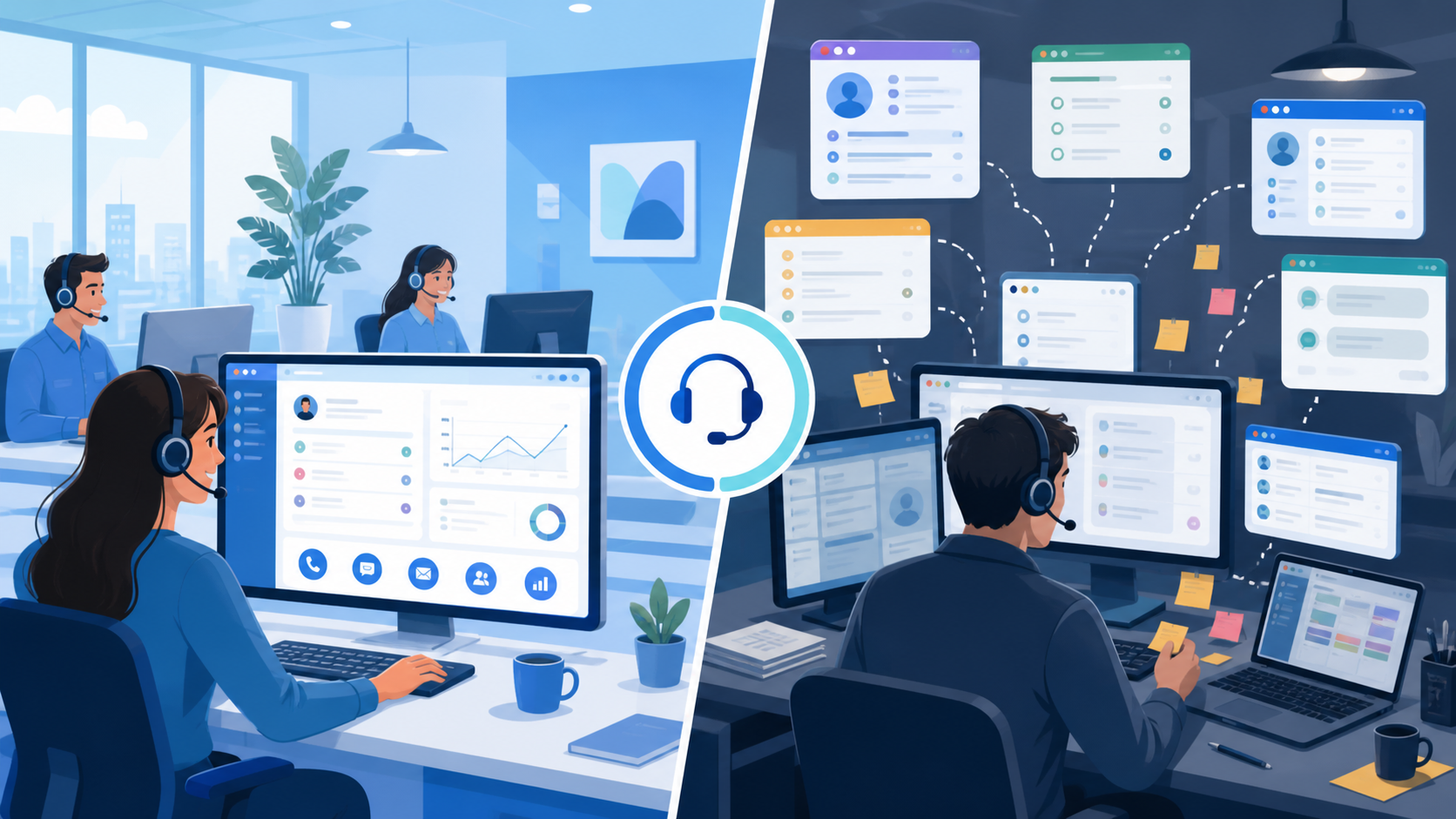 Software call center vs herramientas separadas