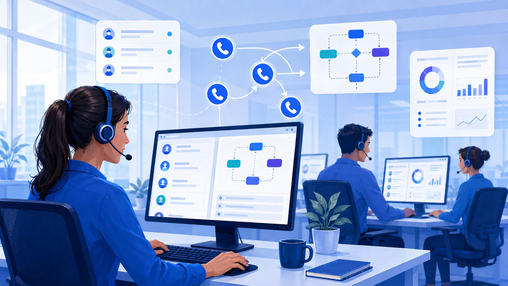Software call center outbound
